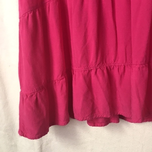 Andree by Unit Women’s Ruffle Top Pink Size L Flutter Sleeve Boho Summer Barbie - Picture 5 of 11